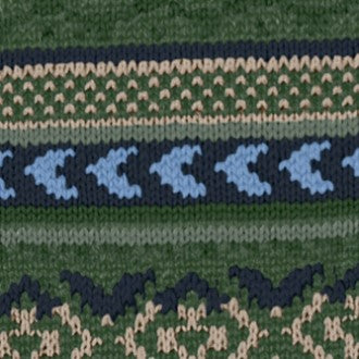 Burlington Fair Isle Sokken Heren 24748 7045 asparagus