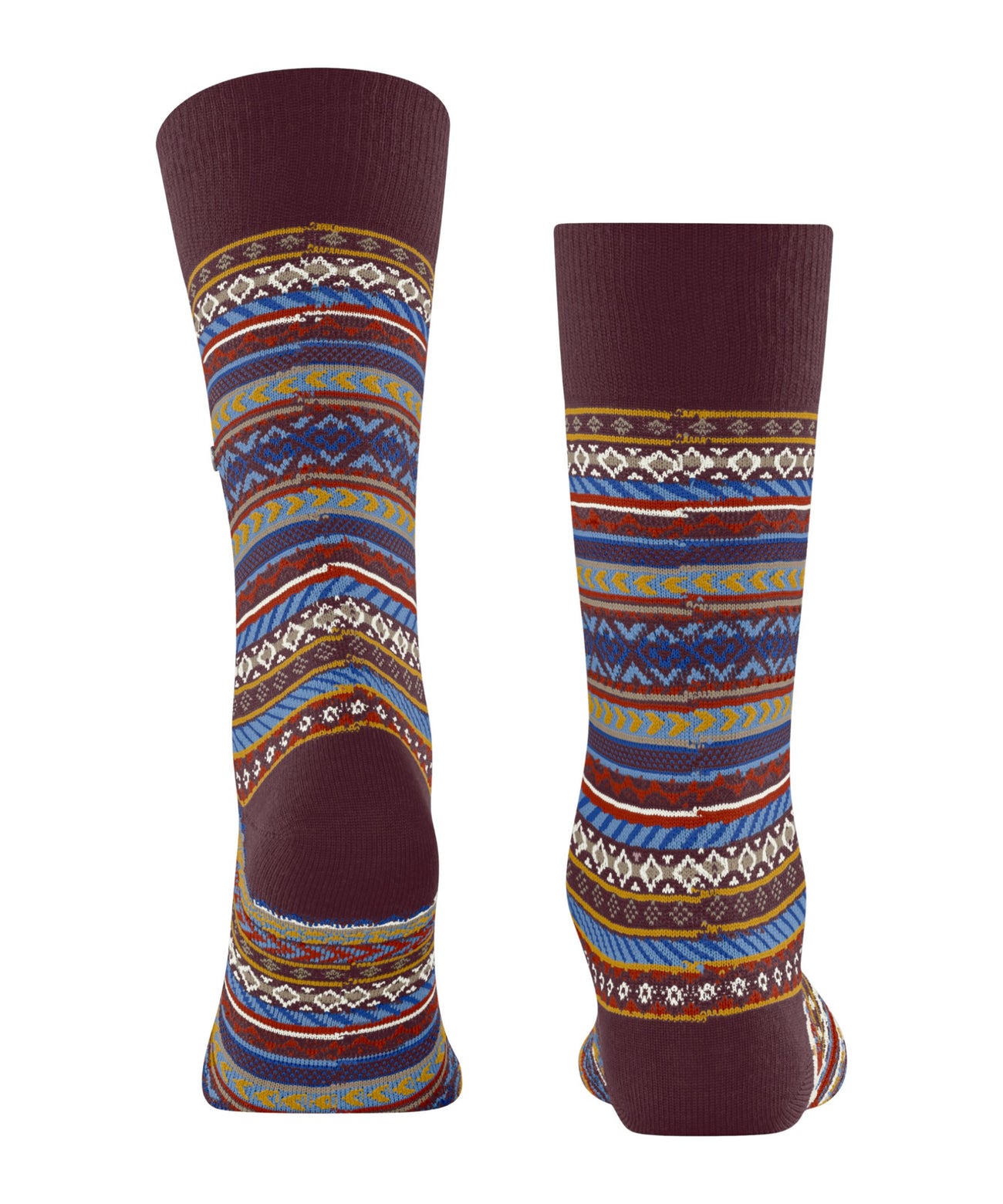 Burlington Fair Isle Sokken Heren 24748 8435 claret