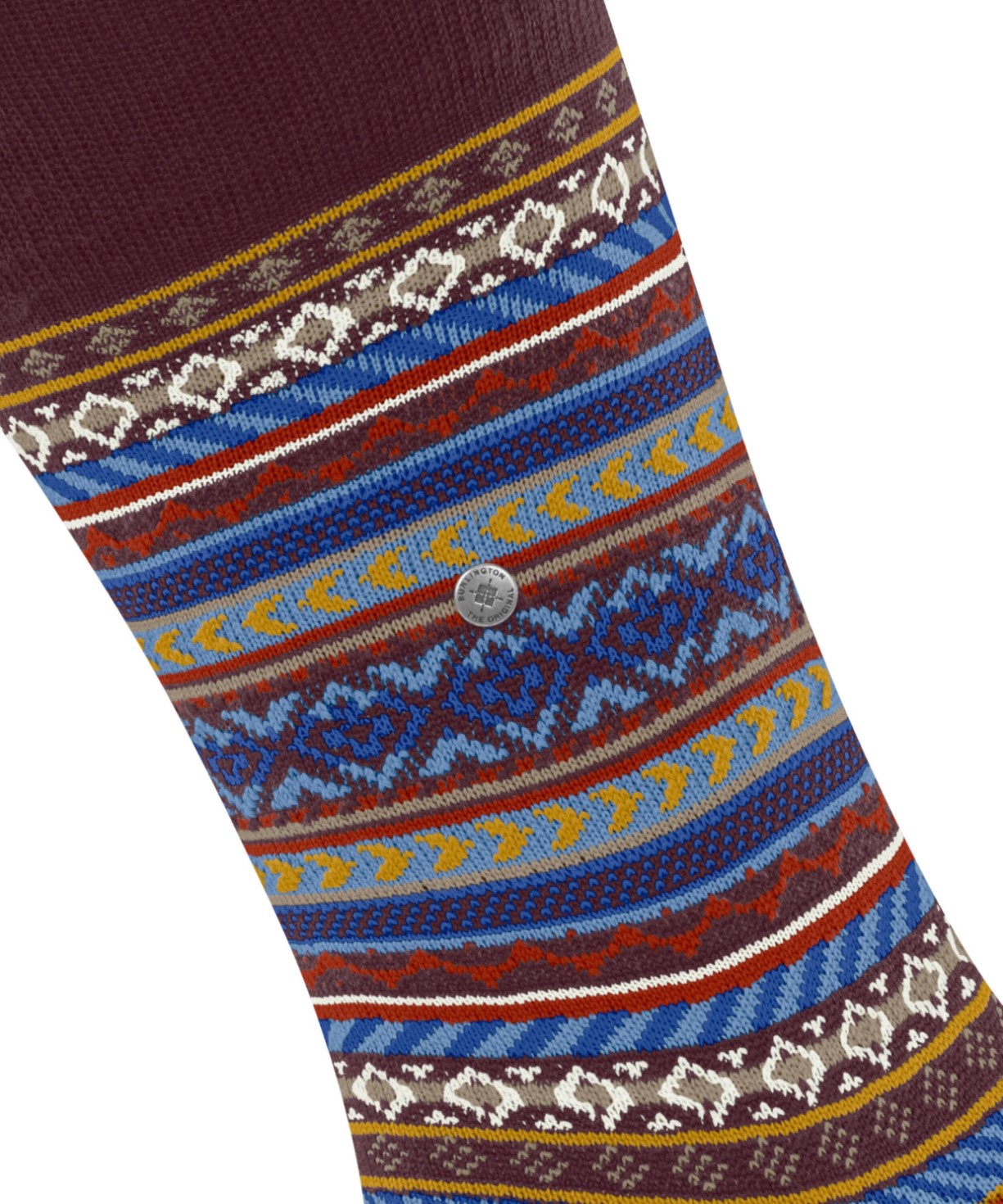 Burlington Fair Isle Sokken Heren 24748 8435 claret