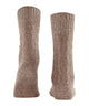 Burlington Kabel Tweed Boot Sokken Dames 27188 4063 beige mel. met kabelpatroon en trendy tweed-look.