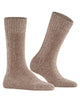 Burlington Kabel Tweed Boot Sokken Dames 27188 4063 beige mel in een trendy kabelpatroon met tweed-look.