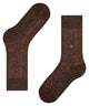 Burlington Kabel Tweed Boot Sokken Dames 27188 5880 autumn mel in bruin kabelpatroon, comfortabel en trendy.