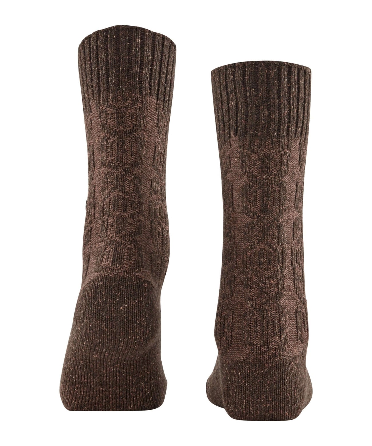 Burlington Kabel Tweed Boot Sokken Dames 27188 5880 autumn mel, gemêleerd met klassiek kabelpatroon en langere schacht.