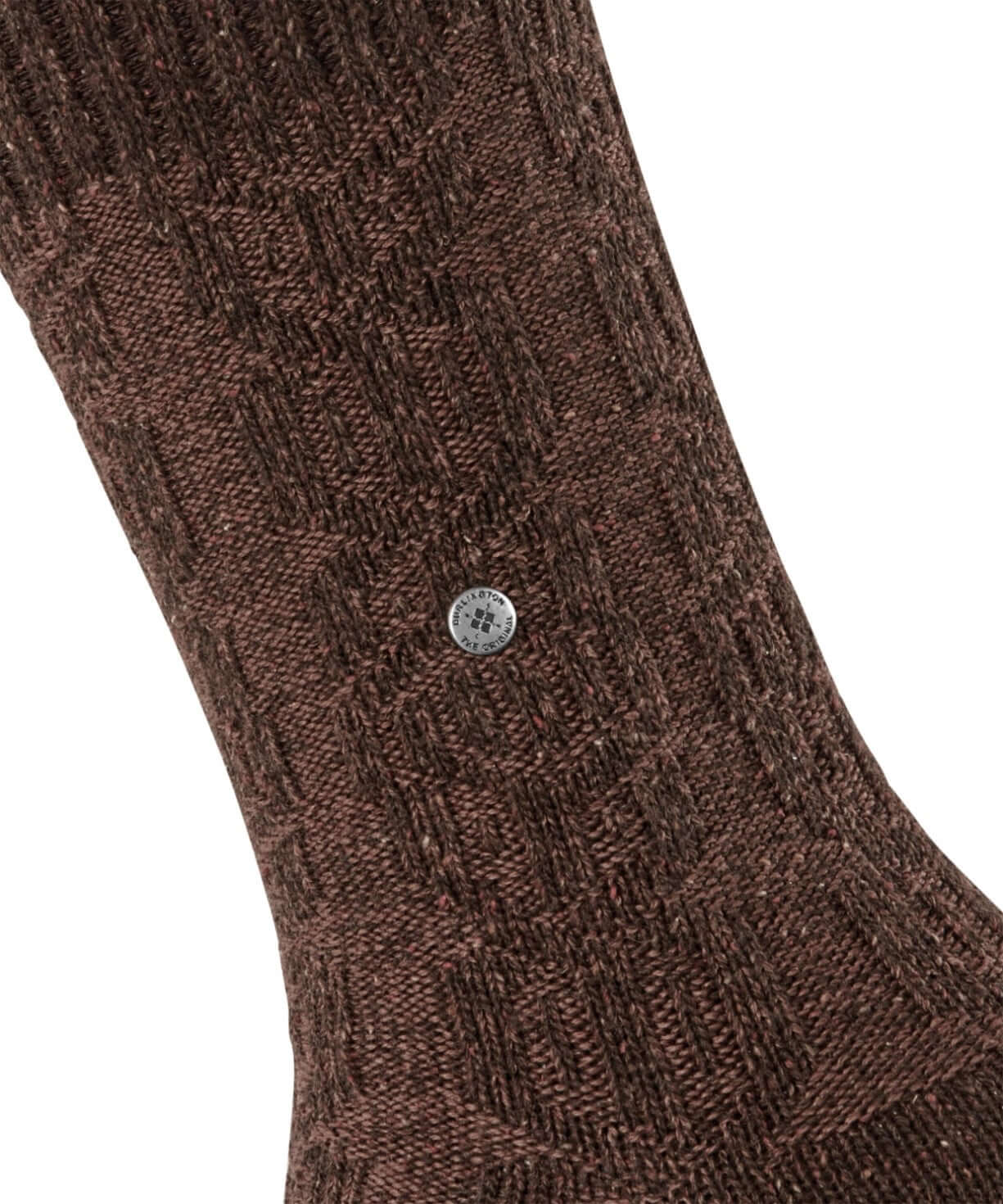 Burlington Kabel Tweed Boot Sokken Dames 27188 5880 autumn mel met kabelpatroon in bruin