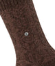 Burlington Kabel Tweed Boot Sokken Dames 27188 5880 autumn mel met kabelpatroon in bruin