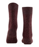 Burlington Kabel Tweed Boot Sokken Dames 27188 8546 winetasting, gemêleerde sokken met kabelpatroon.