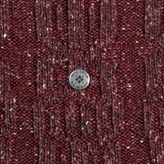 Burlington Kabel Tweed Boot Sokken Dames 27188 8546 winetasting close-up van het kabelpatroon en logo