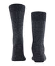 Burlington Kabel Tweed Boot Sokken Heren 24752 3080 anthra.mel met kabelpatroon in zwart