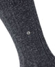 Burlington Kabel Tweed Boot Sokken Heren 24752 3080 anthra.mel met kabelpatroon en gemêleerd uiterlijk.