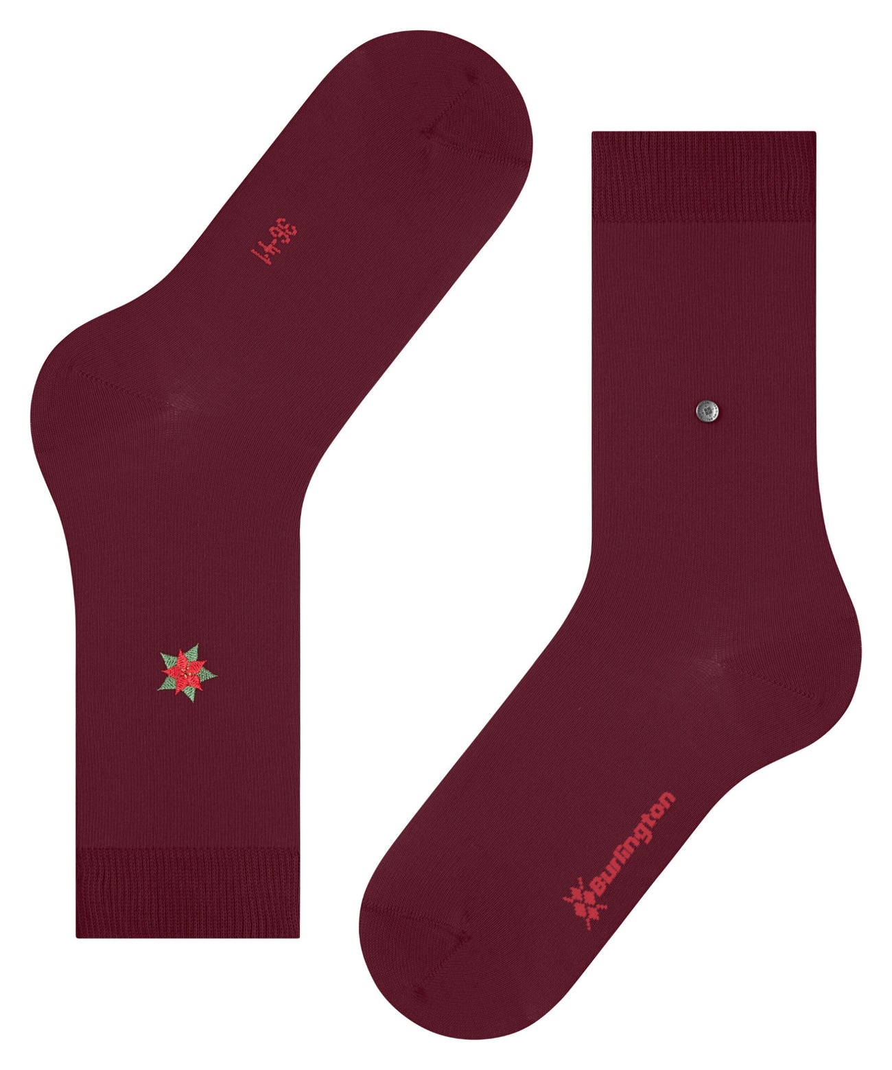 Burlington Kerst Sokken Dames 21451 8011 BURGUND