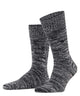 Burlington Knitting Hill Sokken Heren 24755 3000 black in gemêleerd zwart-wit ontwerp, heerlijk warm en comfortabel.