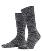 Burlington Knitting Hill Sokken Heren 24755 3000 black in gemêleerd zwart-wit ontwerp, heerlijk warm en comfortabel.