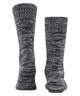 Burlington Knitting Hill Sokken Heren 24755 3000 black, gemêleerde sokken in zwart wol-katoenmix, winterse uitstraling.