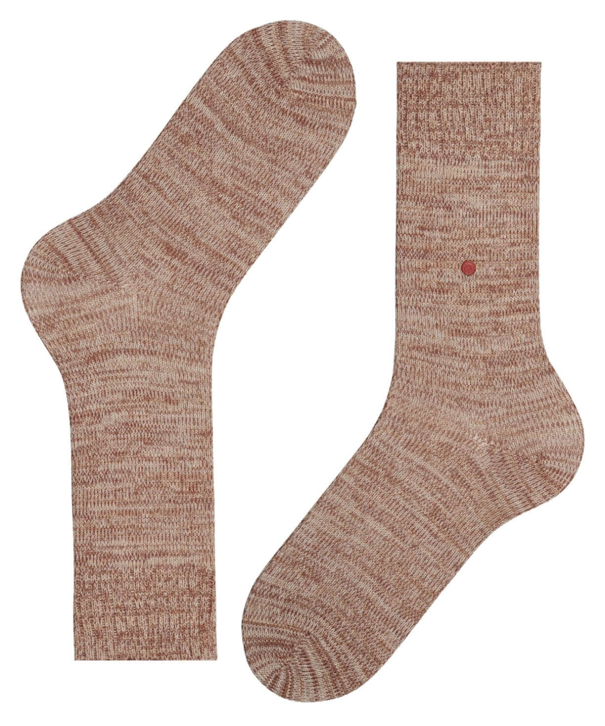 Burlington Knitting Hill Sokken Heren 24755 5042 caramel, gemêleerde wol-katoenmix sokken met winterse uitstraling.
