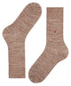 Burlington Knitting Hill Sokken Heren 24755 5042 caramel, gemêleerde wol-katoenmix sokken met winterse uitstraling.