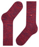 Burlington Knitting Hill Sokken Heren 24755 8435 claret, gemêleerde wol-katoenmix sokken in winterse uitstraling.