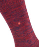 Burlington Knitting Hill Sokken Heren 24755 8435 claret gemêleerde sok met Burlington-clip detail.