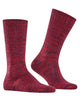 Burlington Knitting Hill Sokken Heren 24755 8435 claret, gemêleerde winterse sokken in wol-katoenmix, standaard dikte.