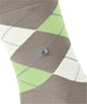 Burlington Manchester Sokken Heren 21088 4186 greige, klassieke ruitsokken in greige en groene kleuren.