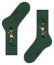 Burlington Nutracker Kerstsokken Heren 24700 7502 eucalyptus met glitters en slogan: let's go nuts!