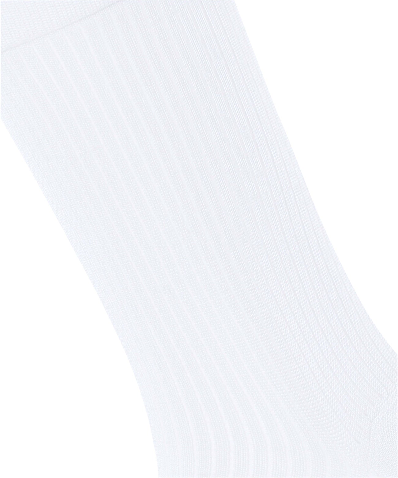 Burlington Princess Street Sokken Dames 22135 2000 white, fijn glanzend sokje met ribstructuur in wit.