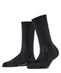 Burlington Princess Street Sokken Dames 22135 3000 black, glanzend, fijn geribt, zwart, one size fits all.
