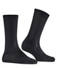 Burlington Princess Street Sokken Dames 22135 3000 black, fijne glanzende sokken met ribstructuur in zwart.