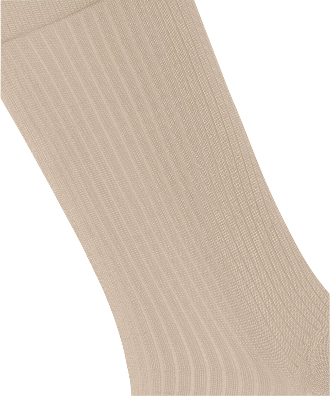 Burlington Princess Street Sokken Dames 22135 4010 cream met een smalle ribstructuur in beige tint.