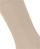 Burlington Princess Street Sokken Dames 22135 4010 cream met een smalle ribstructuur in beige tint.