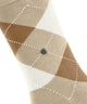 Burlington Queen Sokken Dames 22004 4014 pearl in ruits patroon met Burlington-clip.