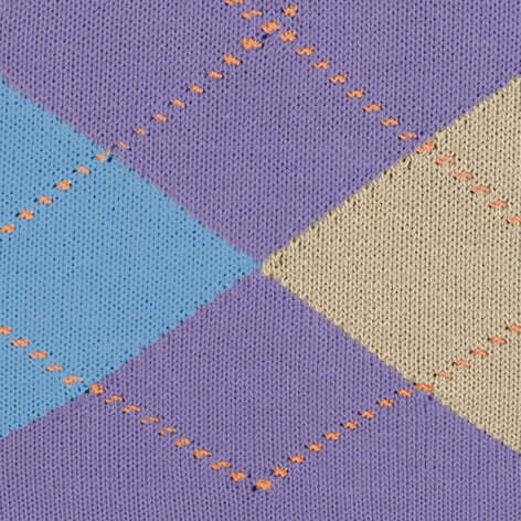 Burlington Queen Sokken Dames 22004 6925 lilac, klassieke ruitsokken met biologisch katoen en gerecycled polyamide.
