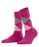 Burlington Queen Sokken Dames 22004 8764 aubergine, klassieke ruitsokken in trendy kleuren.