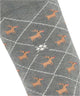 Burlington Reindeer Sokken Dames 27193 3400 light grey met rendierenpatroon in ruitdesign.