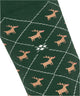 Burlington Reindeer Sokken Dames 27193 7502 eucalyptus met ruitpatroon en rendieren.