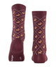 Burlington Reindeer Sokken Dames 27193 8526 barolo met rendier patroon in bordeaux