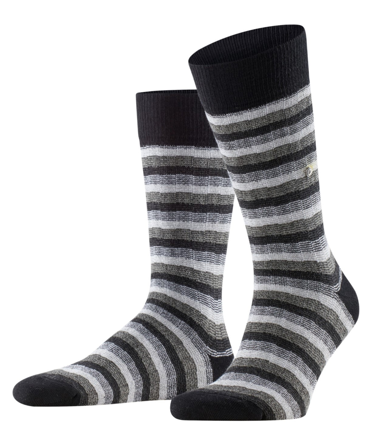 Burlington Signature Stripe Sokken Heren 24717  3000 black Foto 13367