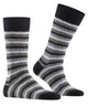 Burlington Signature Stripe Sokken Heren 24717  3000 black Foto 13372