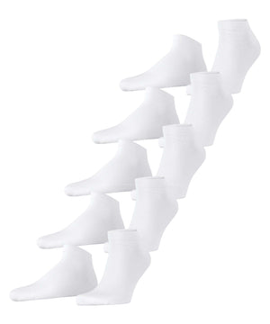 Esprit Uni Sneakersokjes 4-pack voor heren, witte sokjes tot net boven de enkel.
