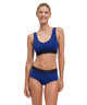 FALKE 2-Pack Bustier Daily Comfort in blauw met zwarte tailleband, ideaal voor dagelijks comfort.