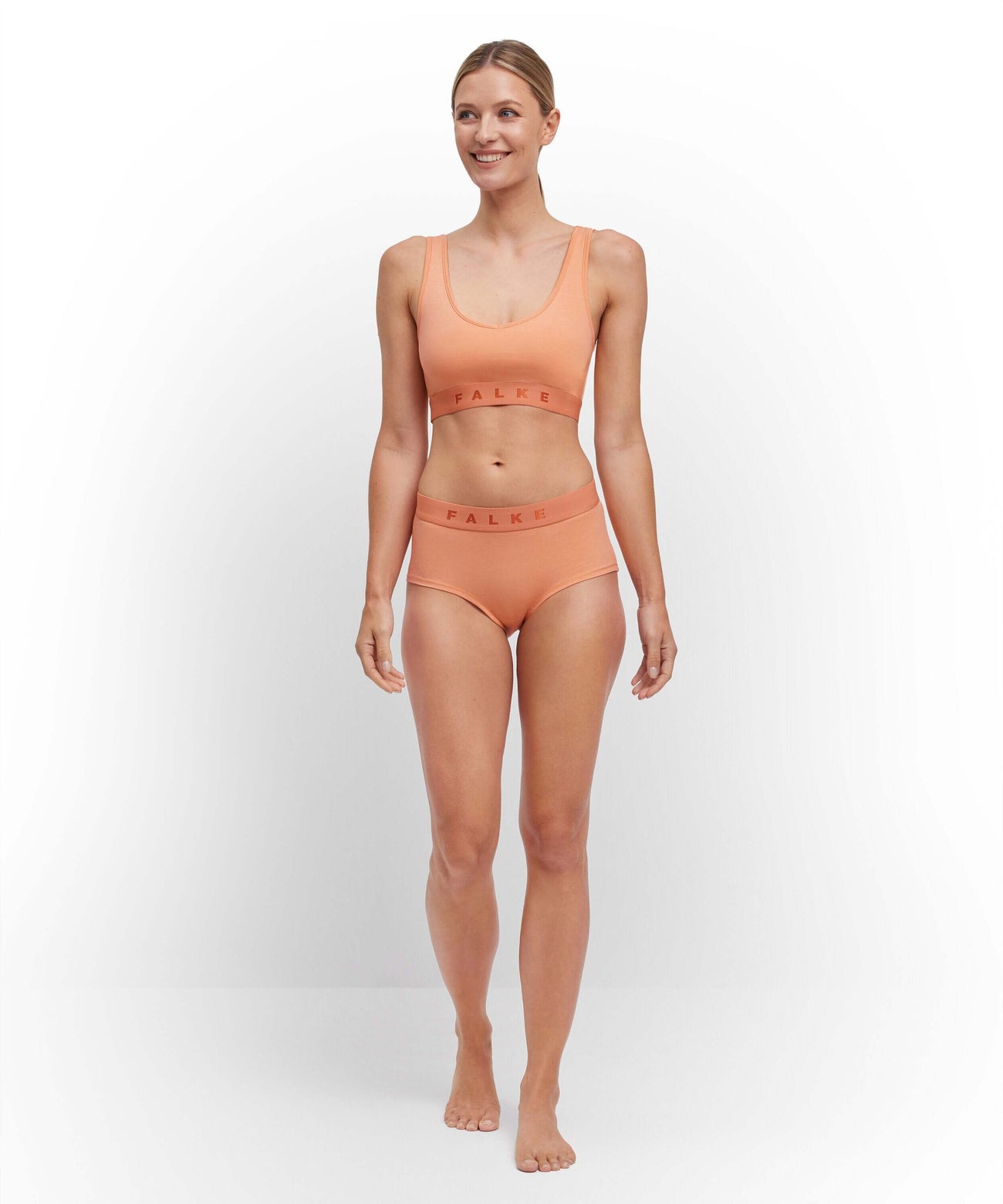 FALKE 2-Pack Bustier Daily Comfort in peach color, perfect for everyday wear and comfort.