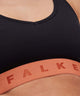 FALKE 2-Pack Bustier Daily Comfort dames voor een comfortabele pasvorm en stijl, zwart met roze elastische band.