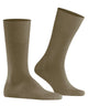 FALKE Airport Herensok in kaki kleur, perfect onder een pak of casual outfit, gemaakt van wol-katoenmix.