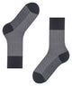 FALKE Airport Herringstripe sokken voor heren in zwart met visgraatmotief, perfect voor comfort en stijl.