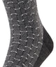 FALKE Airport Special Edition Heren 12424 3080 anthra.mel sokken met modern fantasiepatroon in grijs en zwart.
