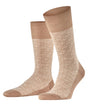 FALKE Airport Special Edition Heren 12424 5038 camel, stijlvolle fantasy sokken in camel kleur.