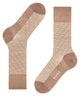 FALKE Airport Special Edition Heren 12424 5038 camel sokken met fantasie in premium merinowol.
