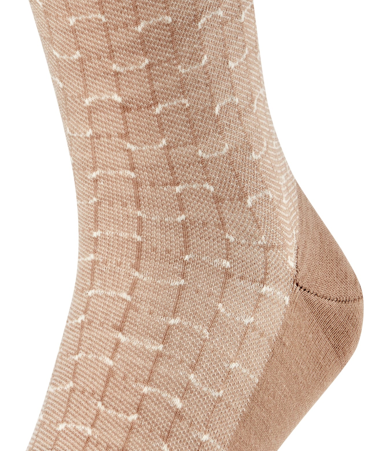 FALKE Airport Special Edition Heren 12424 5038 camel, fantasie sokken met een modern patroon in camel kleur.
