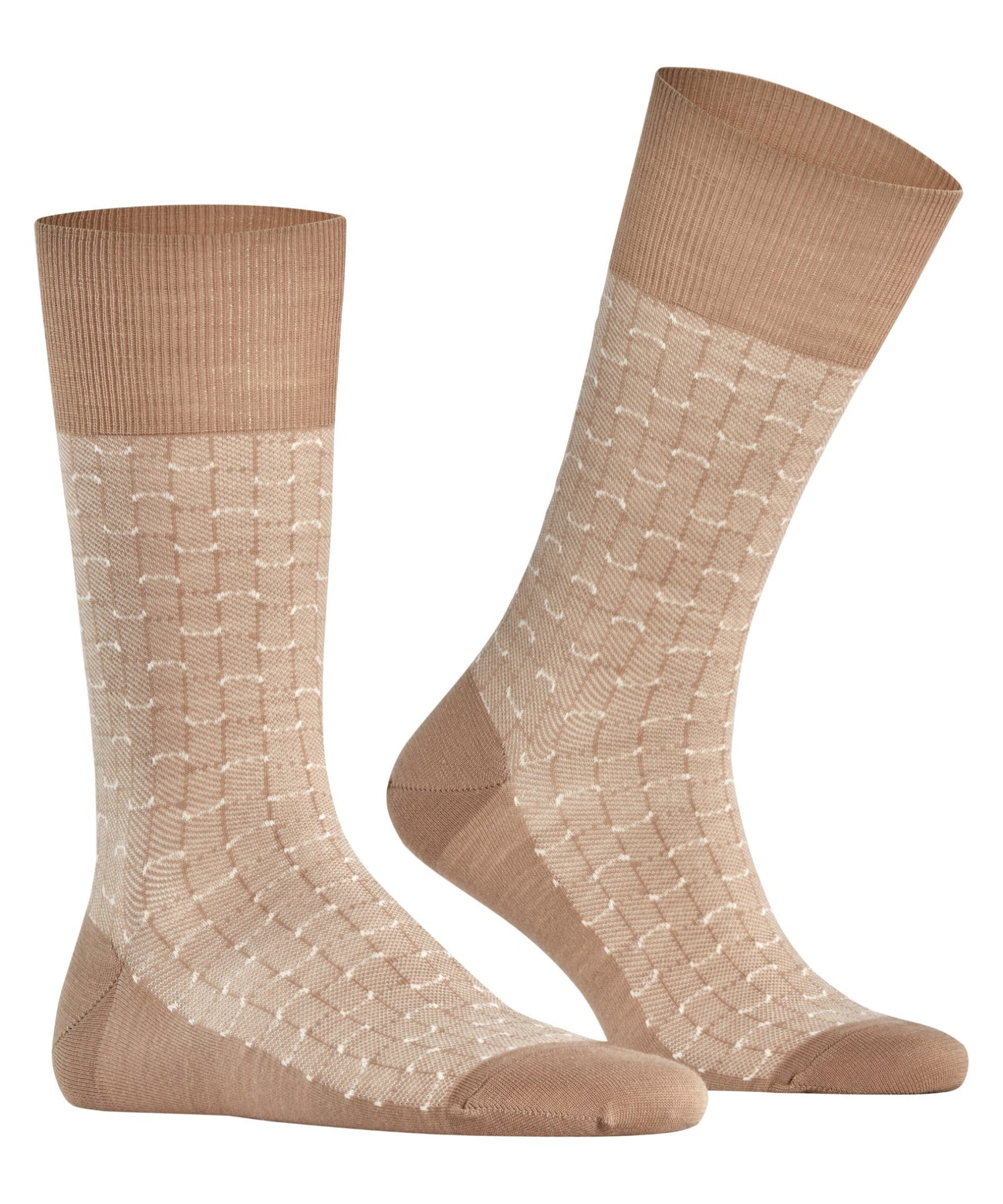 FALKE Airport Special Edition Heren 12424 5038 camel, fantasie sokken voor heren in camel met modern design.