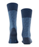 FALKE Airport Special Edition Heren 12424 6491 blue ink sokken met fantasiepatroon en klimaatregulerende merinowol.