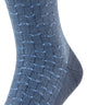 FALKE Airport Special Edition Heren 12424 6491 blue ink sokken met design en hoogwaardige merinowol.
